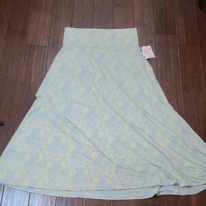 NWT LuLaRoe Pastel Floral High Waist Maxi Skirt size XL